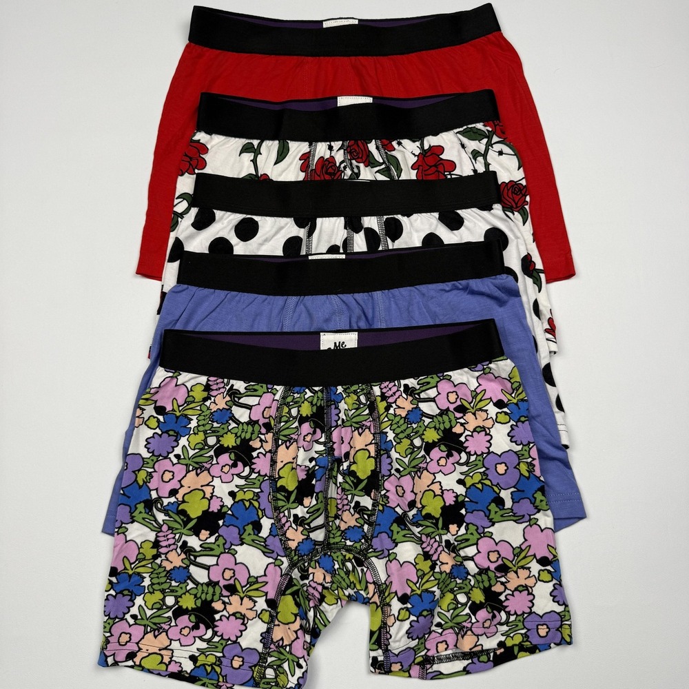 MeUndies Boxer Briefs Mens Small Multicolor Floral Print 5 Pack Modal Stretch
